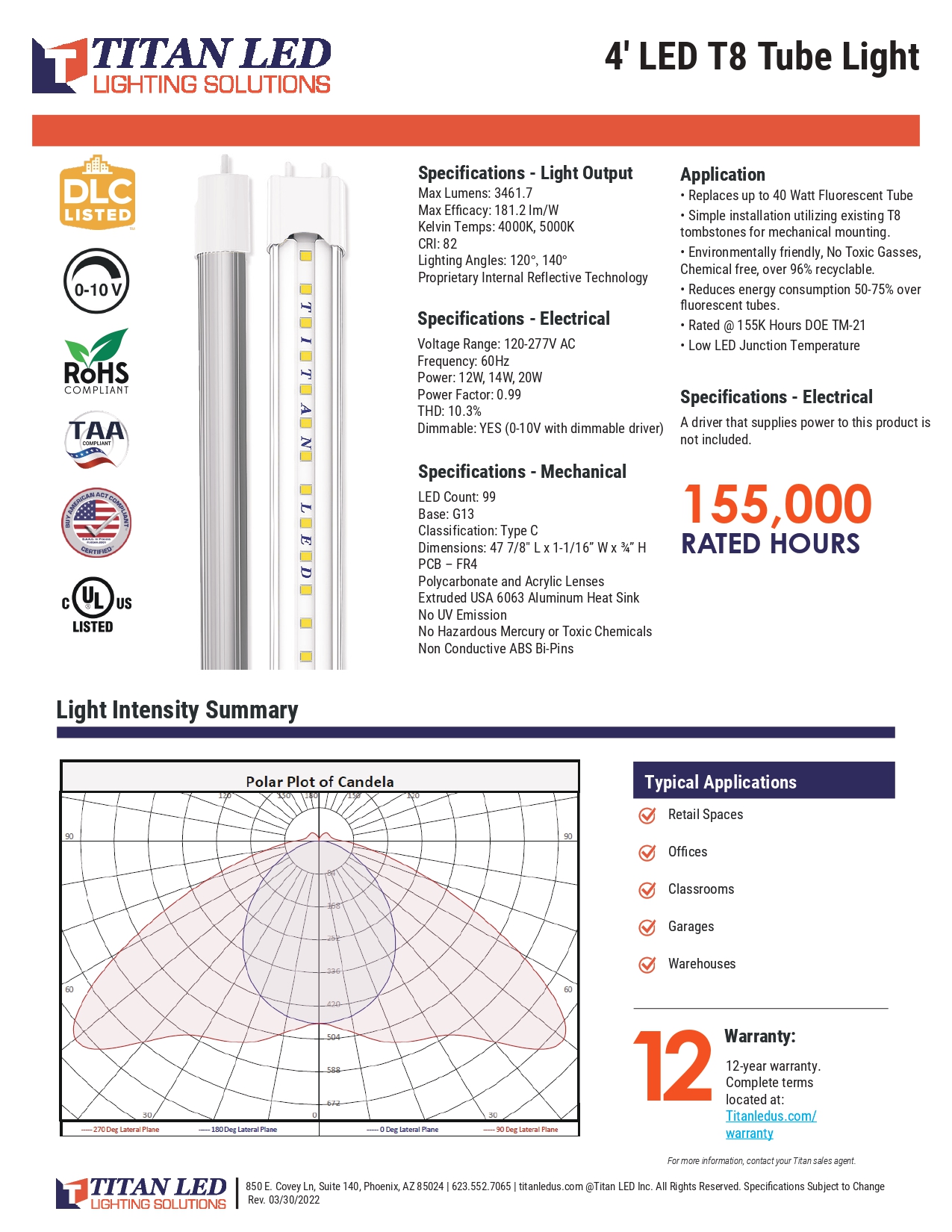 4FT T8 Standard